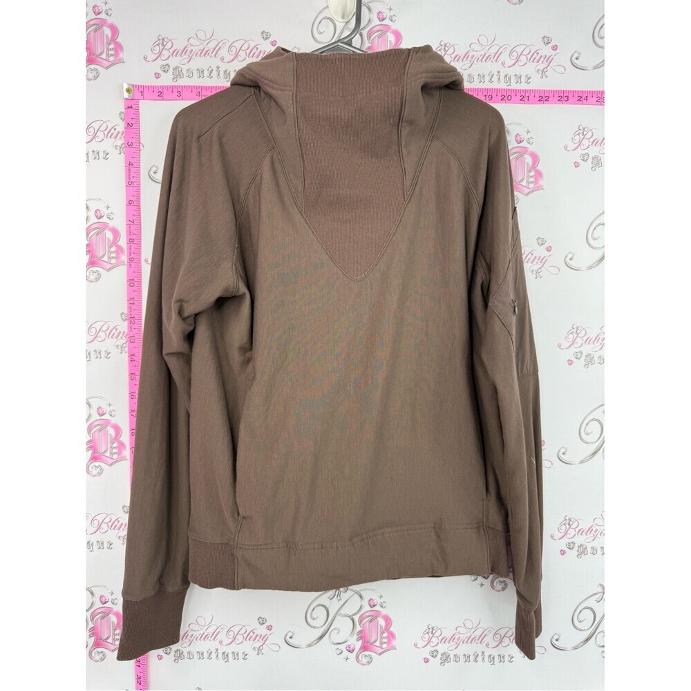 Indyeva sweater hoodie comfy Cozy Brown Pullover Hoodie for Women